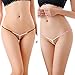 FasiCat Womens Thongs Panties Lace Briefs Sexy G Strings Underwear Pearls for Women Black Hotpink