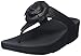 FitFlop Women's Glitterosa Flip Flop, All Black, 7 M US
