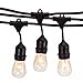 Eueasy Outdoor String Lights with 15 E26 Sockets by Deneve - 48 Feet Long