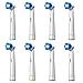 Sebikam 8pcs Replacement Toothbrush Heads- Replacement toothbrush head for Oral-B Electric Toothbrushes- Pack of 8 Rounded soft heads for Oral-B Electric Toothbrushes