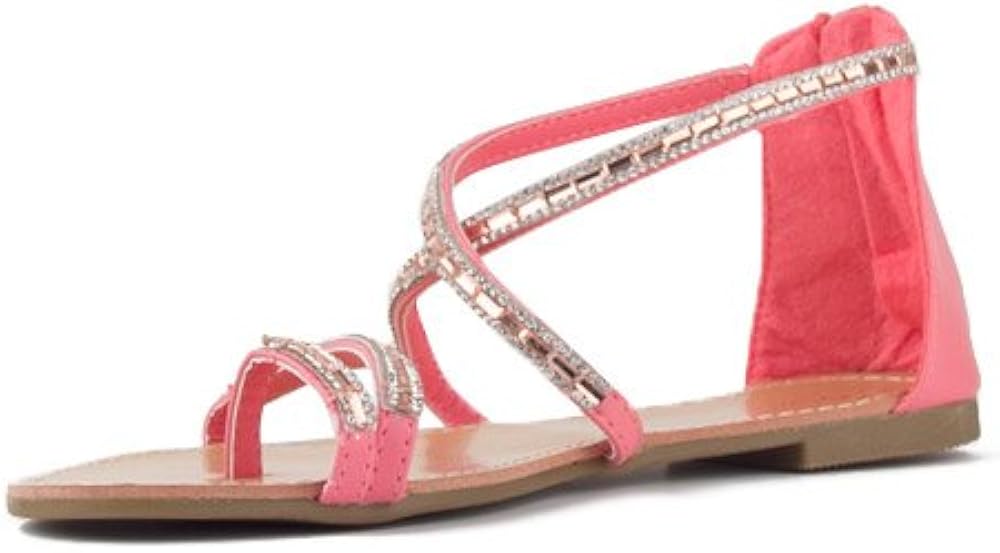 Qupid Jelly Elasticized Strappy Gladiator Flat Sandal | Flat gladiator sandals, Sandals, Chic shoes