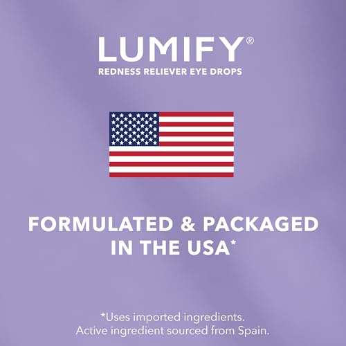 LUMIFY Eye Drops for Red Eyes, Redness Reliever for Brighter Looking Eyes, Works in 1 Minute & Lasts Up to 8 Hours, Eye Drops, 0.25 Fl Oz (7.5mL)