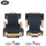 CableDeconn DVI VGA Adapter, Active DVI-D 24+1 to VGA Link Video Adapter Cable Converter for PC DVD Monitor HDTV (E0401)