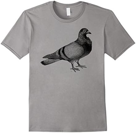 Big Texas Vintage Pigeon Illustration T-Shirt - Male XL - Slate