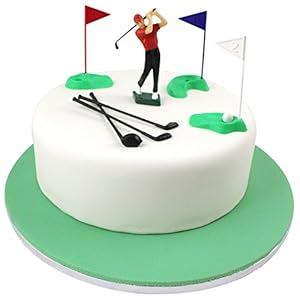 PME Golf decoraties/kunststof cijfers, groen/rood/blauw/wit/zwart, set 13, 17 x 12,1 x 3,6 cm