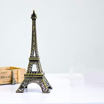 Eiffel Tower Paris France Metal Stand Statue Model for Home Decor or Wedding Theme (10 Inches)