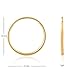 14K Yellow Gold Women's Endless Tube Hoop Earrings 1-1.25mm Thick 8-20mm Diameters - Singles and Pairs Available