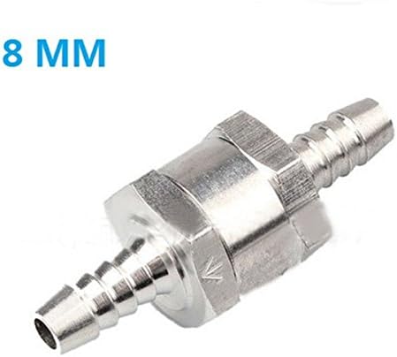 Lenmumu Non Return One Way Check Valve Prevent Oil Petrol Diesel Water, Aluminium Alloy (8mm (5/16")