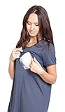 Savi Mom Women's Nursing Nightgown M Blue