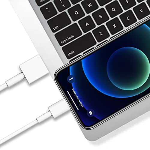 [Apple MFi Certified] iPhone Charger,5 Pack(3/3/6/6/10FT) Lightning Cable Fast Charging Data Sync Transfer Cord Compatible iPhone 13/12/11 Pro Max/Mini/XS MAX/XR/XS/X/8/7/Plus/6 iPad AirPods-White