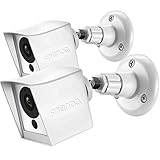 Frienda Silicone Skin with Security Wall Mount White, Compatible with Wyze Cam 1080p HD Camera and iSmart Alarm Spot Camera, 2 Pack (Not Contain Camera)