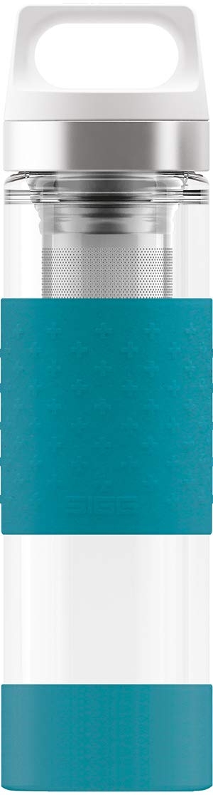SIGG Hot and Cold Glass Wide Mouth Bottle, Aqua