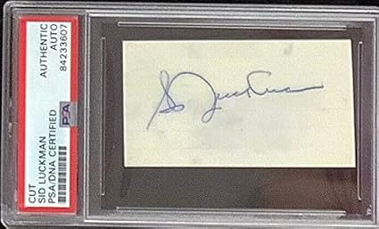 sid luckman autograph