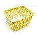 Foldable Storage Bin Basket, JIALEEY 4 PCS Foldable Fabric Storage Receive Basket with Handle Cotton Linen Blend Storage Bins for Makeup, Book, Baby Toy, 8x6x5.5 inch