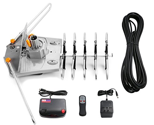 Outdoor Amplified HD TV Antenna 150 Miles Long Range with Motorized 360 Degree Rotation, 32FT RG6 Coax Cable-UHF/VHF/1080P/4K with Infrared Remote Control - Thumbnail 4