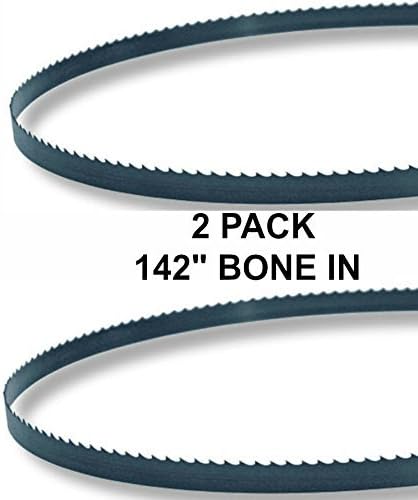 142x5/8x3TPI - 2 Pack Bone In Bandsaw Blades - Meat Cutting Fits Hobart 6801