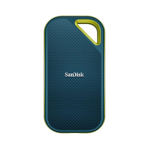 SANDISK Extreme PRO Portable SSD 2TB (up to 2000MB/s Read/Write speeds, 256 bit AES Hardware encryption, up to Three-Meter Drop Protection, IP65 Water and dust Resistance) Monterey