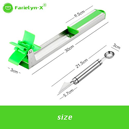 image for 2 Packs Watermelon Windmill Cutter Slicer with 2 in 1 Melon Baller & F