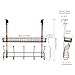 HOMFA Over The Door 5 Hook Organizer Rack With Shelf for Coats, Hats, Robes, Towels (Bronze Finish)