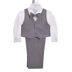 Dressy Daisy Toddler Boy' 5 Pcs Set Formal Tuxedo