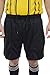 Mens Premium Drawstring Referee Shorts | Black Soccer Shorts for Officials - Black CA6025 M