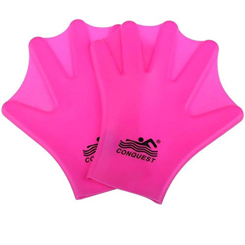 image for OneMoreDealDirect OMDD Silicone Webbed Swimming Gloves Aqua Fit Swim T