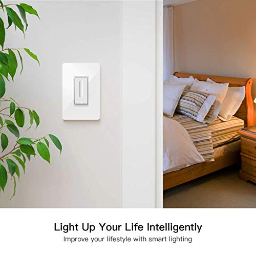 Smart Dimmer Switch, Treatlife WiFi Light Switch for Dimmable LED/Halogen/Incandescent Bulbs, Compatible with Alexa, Google Assistant/IFTTT, Remote Control, Single-Pole, Neutral Wire Required (4 PACK)