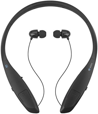 Bluetooth Headset Chof HB-900C V4.0 Call Vibrate Alert Wireless Neckband Stereo Music Sport Noise Cancelling Sweatproof Bluetooth Headphones Retractable Earbuds (Balck)