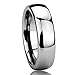 Prime Pristine 6MM Stainless Steel Mens Womens Rings High Polished Classy Domed Comfort Fit Wedding Bands SZ: 10
