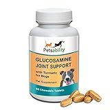 Petsability Joint Supplement for Dogs; Advanced Arthritis Pain Relief and Anti-inflammatory Support with Glucosamine, Chondroitin and Turmeric (60 Count)