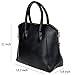 Color Scissor Womens Leather Top-Handle Crossbody Handbag Shoulder Bag Purse Black