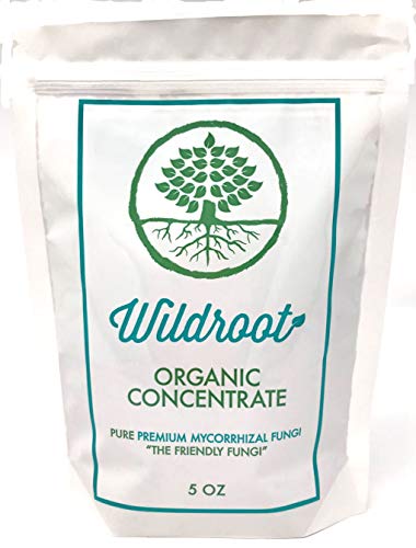 Wildroot Organic Mycorrhizal Fungi Concentrate (16 Species) Endo & Ecto Mycorrhizae Inoculant Powder for Explosive Plant Root Growth -1 Scoop (About 1/4 TSP.) Makes 1 Gal (Powder, 5 oz.)