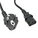 ACP1005 Europe Schuko CEE7/7 Plug to IEC C13 6 Foot Power Cord with VDE + ENEC approvals. Suitable for use as a Europe PC Computer Power Cord, Europe Monitor Power Cord or Europe Printer Power Cord.