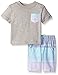 Nautica Baby Boys' Crew Neck Tee/Stripe Short Set