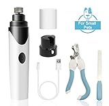 [Special for Small Animals] Pet Nail Grinder Clipper File Combo, Pet Nail Grooming Kit for Trimming Shaping Claws Paws, Low Noise Electric Nail Grinder for Small Dogs Cats Hamsters Birds Reptiles