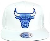 Mitchell & Ness Powder Blue Chicago Bulls White Snapback