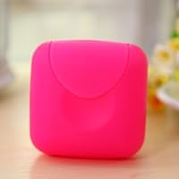 UDTEE 2PCS Beautiful And Lovely/Cute Portable Home/Outdoor Hiking/Traveling/Camping Candy Color Soap Container/Case/Box/Holder/Organizer,Small Size,Hot Pink Color