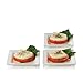 Libbey Just Tasting Square Plate Set, Ceramic, 13 Pcs (12 Plates and 1 Recipe Card)