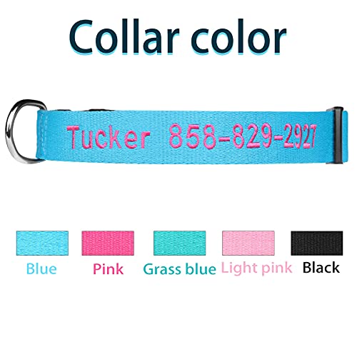 Personalized Embroidered Dog Collar,Custom Dog Collars with Pet Name
