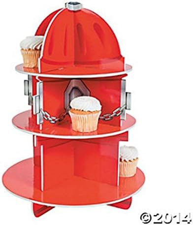 FIRE DEPT HYDRANT Cupcake Holder FIREFIGHTER UNIQUE ADORABLE PARTY CENTERPIECE ,Christmas & New Year Gift