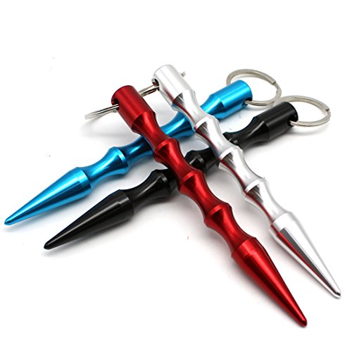 Self Defense Keychain Rerii [4Pack], 5.5 Inch, Aluminum Alloy, Self