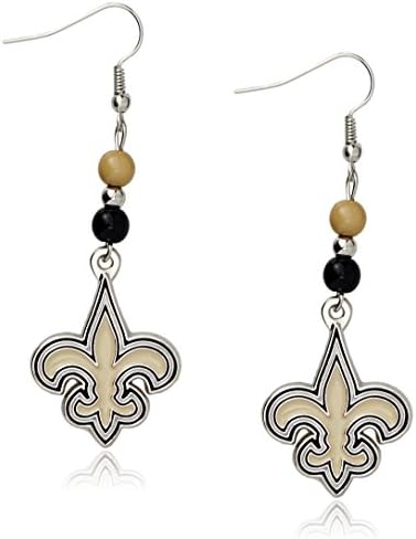 Siskiyou NFL Fan Bead Dangle Earrings