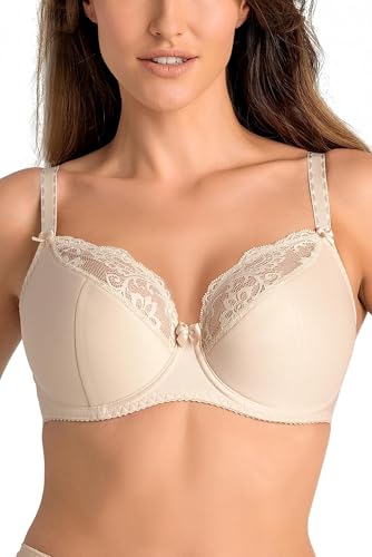 Teyli Soutien-Gorge Élégant À Armatures pour Femme – Soutien-Gorge Coque À Armatures, Modèle Confortable Et Délicat avec Maintien Parfait Et Coupe Féminine Beige 100G