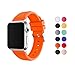 Apple Watch Band, Enow Soft Silicone Replacement Sports Wristband Strap for 42mm Apple Watch Series 3 Series 2 Series 1 Sport and Edition, Orange