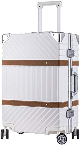 Sindermore polycarbonate VS aluminum alloy frame luggage (20 inch, White)