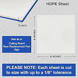 Duco Natural White HDPE Sheet- USA-Made 1/8 Inch