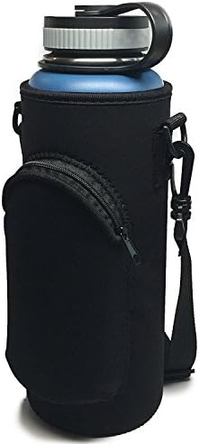 Dreamerd 64oz Pocket Carrier,Neoprene Insulated Water Bottle Cooler Pouch Sleeves Tote Bag with Carrying Handle and Adjustable Shoulder Strap for Hiking Cycling Running (64oz)