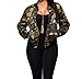 Sexycherry Faddish Military Casual Camouflage Lightweight Thin Short Jacket Coat For Women,Camouflage,Large