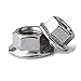 FullerKreg 25 Pcs M8 x 1.25 A2 Stainless Steel DIN 6923 Serrated Hex Flange Nut, 18-8 Stainless Steel 304, Bright Finish