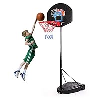 SONGYU Basketball Hoop for Teen Height Adjustable 165-305cm Indoor Outdoor Basketball Stand Portable Free Standing Basketball Play Set (Color : 1 Ball)